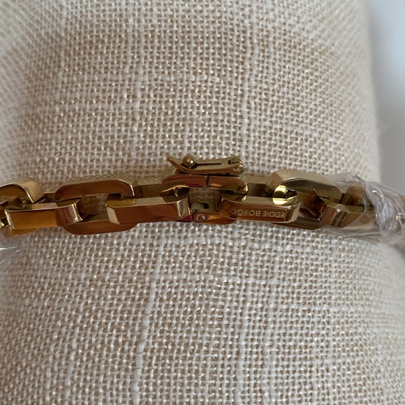 Eddie Borgo 17” Rectangular Gold Tone Chain Necklace NWT - Picture 15 of 16